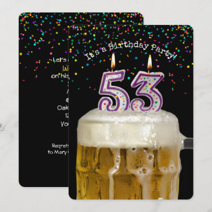53:e födelsedag i Party Inbjudningar