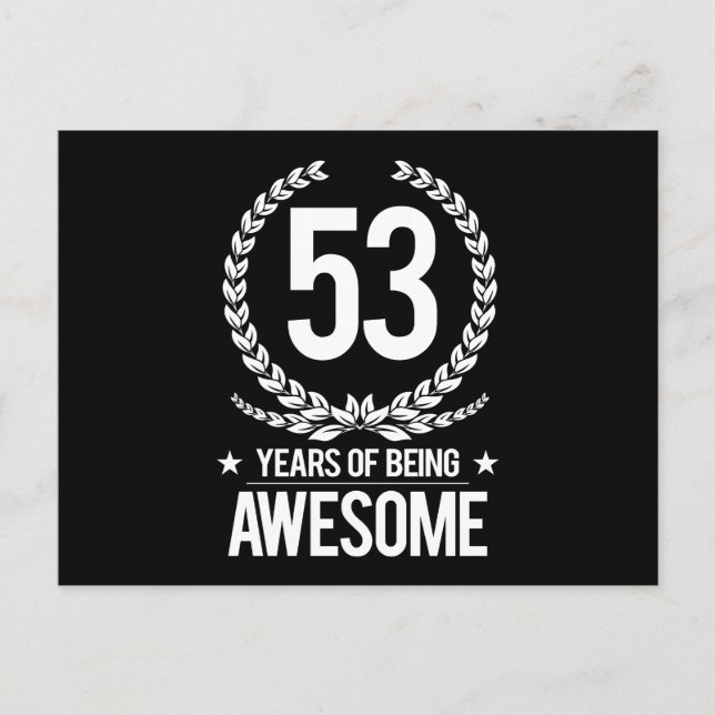 53:e födelsedagen (53 år efter Fantastisk) Vykort (Framsida)