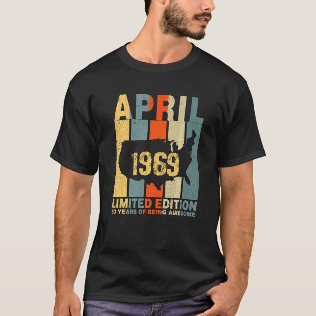 53:e födelsedagen april 1969 53 år efter att ha va t shirt (Framsida)