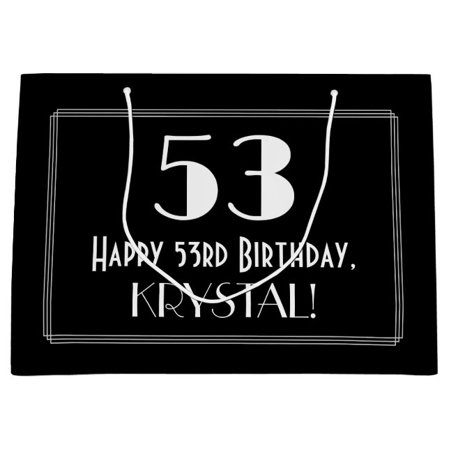 53:e födelsedagen: Art Deco Inspired Stil "53", Na (Framsidan)