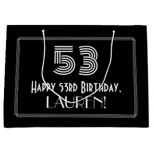 53:e födelsedagen - Art Deco Inspired Titta "53" o