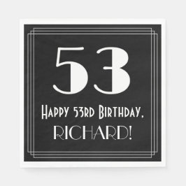 53:e födelsedagen ~ Art Deco Inspired Titta "53", Pappersservett