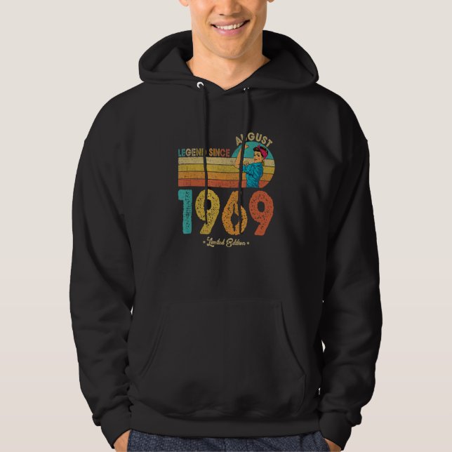 53:e födelsedagen augusti 1969 Förklaring sedan 19 Hoodie (Framsida)