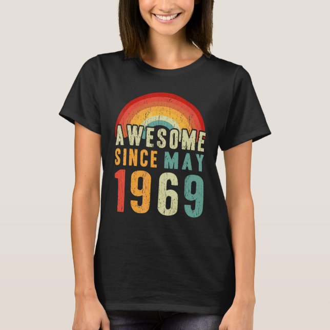 53:e födelsedagen Fantastisk sedan maj 1969 53 år T Shirt (Framsida)