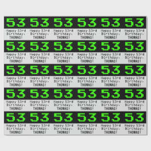 53:e födelsedagen - Nerdy/Geeky Stil "53" och Namn Presentpapper