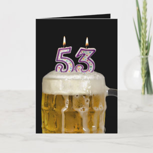 53:e födelsedagen Öl svart Kort