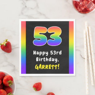 53:e födelsedagen: Rainbow Spectrum nr 53, Anpassa Pappersservett
