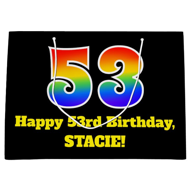 53:e födelsedagen ~ Roligt, färgstark, vibrant, re (Framsidan)