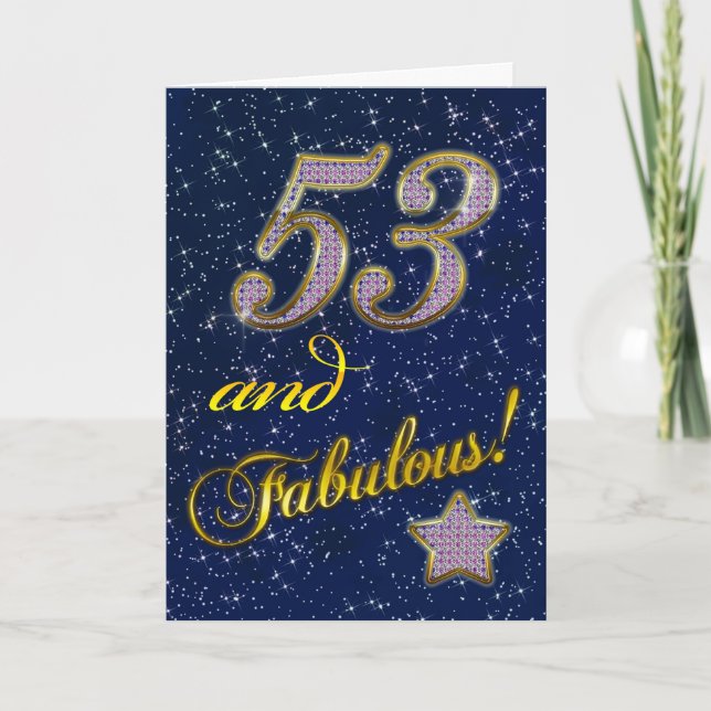 53:e Födelsedagsfest inbjudan (Framsida)