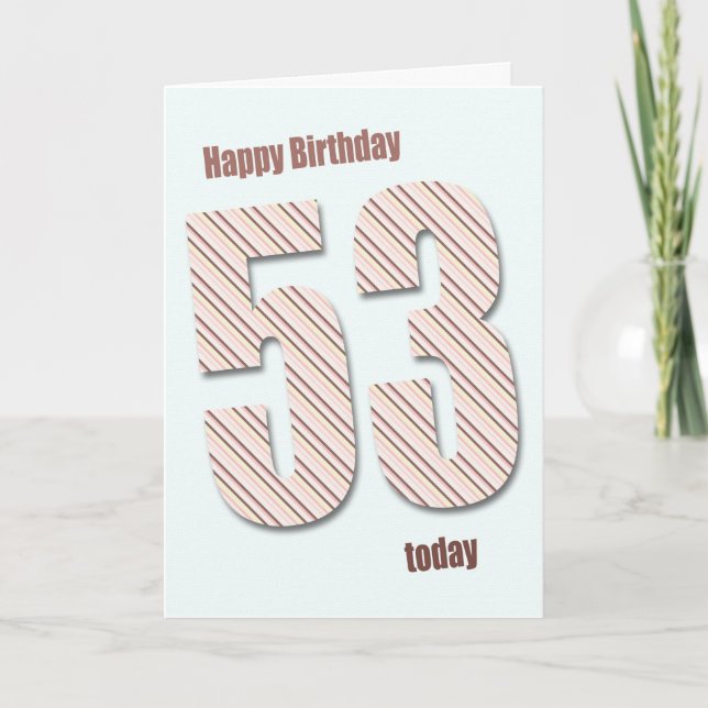 53:e födelsedagskort kort (Framsida)