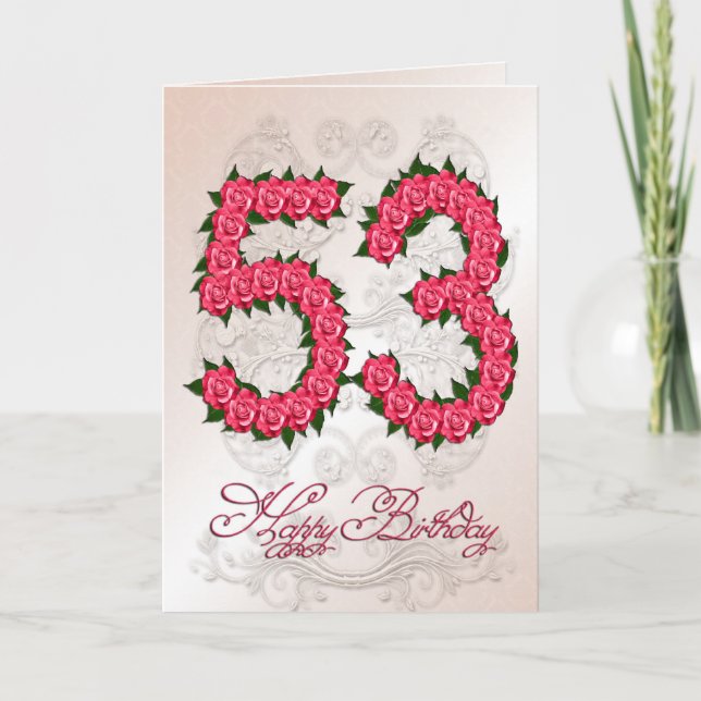 53:e födelsedagskort med ro och löv kort (Framsida)