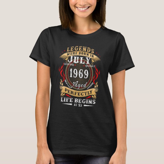53:e födelsedagsljud födda i juli 1969 53 år t shirt (Framsida)