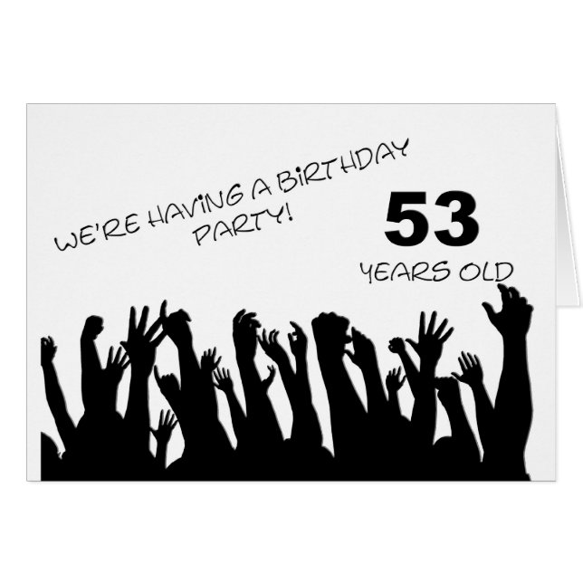 53 inbjudningar från tredje part med jaktande folk hälsningskort (Framsidan Horizontal)