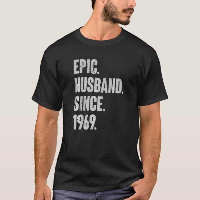 53 Wedding Anniversary For Him  Epic Husband Since T Shirt (Framsida)