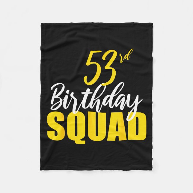 53rd Happy Birthday Squad Party Bday Family Group  Fleecefilt (Framsidan)