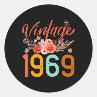 54 1969 Wildblomma 54:e Runt Klistermärke