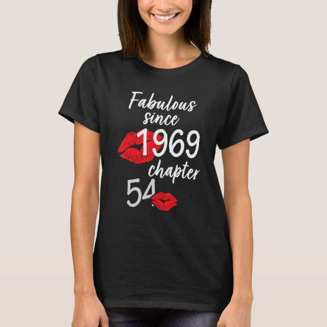 54 år gammal och fasig födelsedag sedan 1969 t shirt (Framsida)