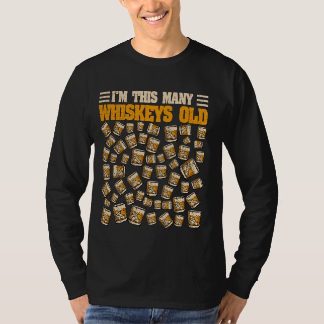 54 år gammal Whiskey Drinker Bourbon 54:e födelsed T Shirt (Framsida)