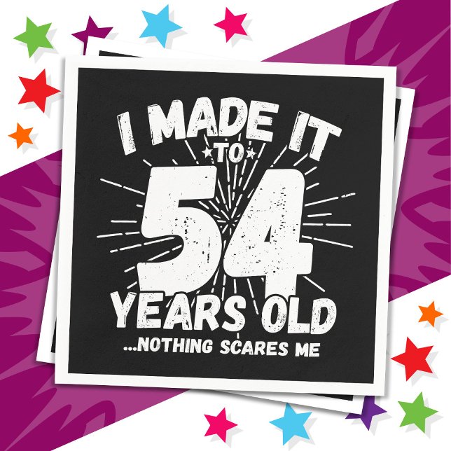 54 år gammalt sarkastiskt minne funny 54:e födelse pappersservett (Skapare uppladdad)