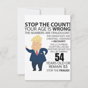 54 år Trump Grattis på födelsedagen nun Funny