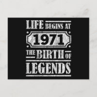 54 Årig 1971 Födelsen Av En Legend 54-årsdag