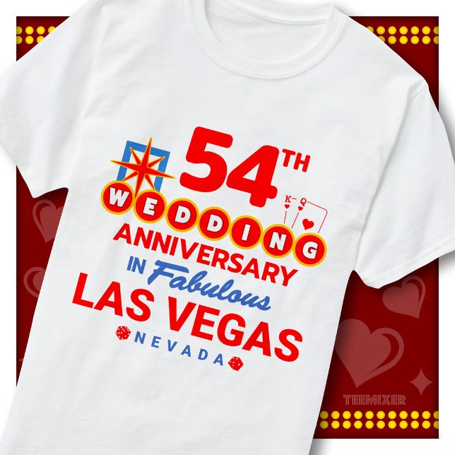 54-års bröllopsjubileum fantastiskt par i Las Vega T Shirt (Skapare uppladdad)