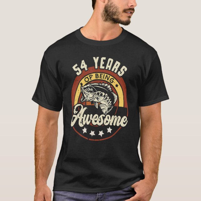 54 års Födelsedagsfest för fiske i Fantastisk T Shirt (Framsida)