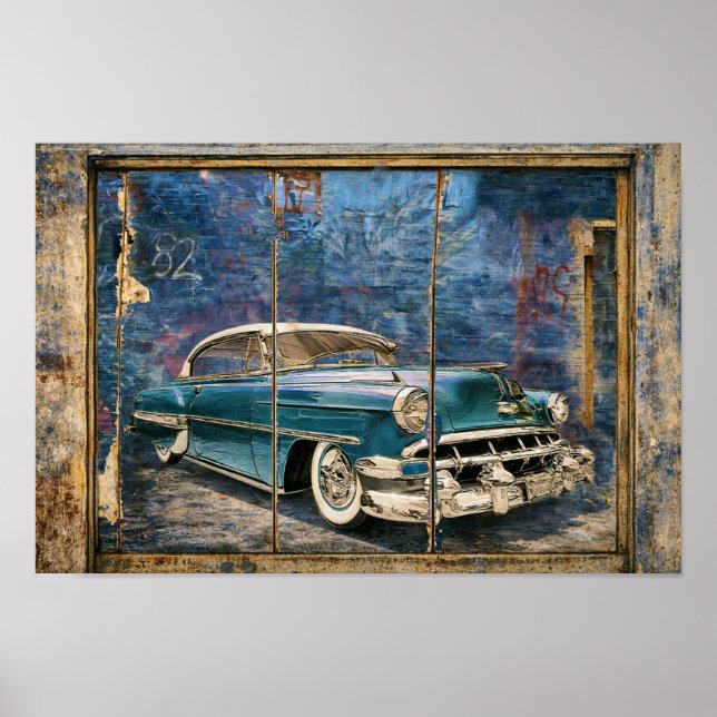 '54 Chevy Vägg Bild Poster (Framsidan)