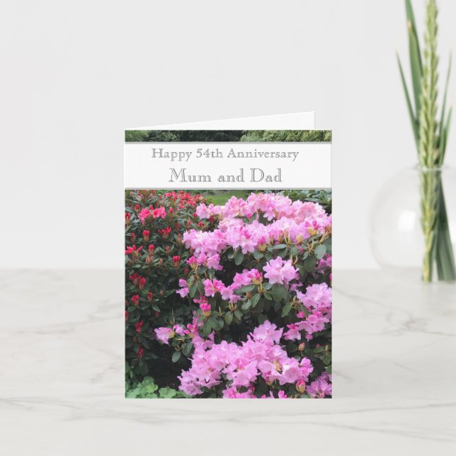 54:e Bröllop-årsdagen Kort (Framsida)