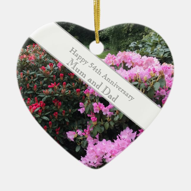 54:e Bröllop Julgransprydnad Keramik (Framsidan)