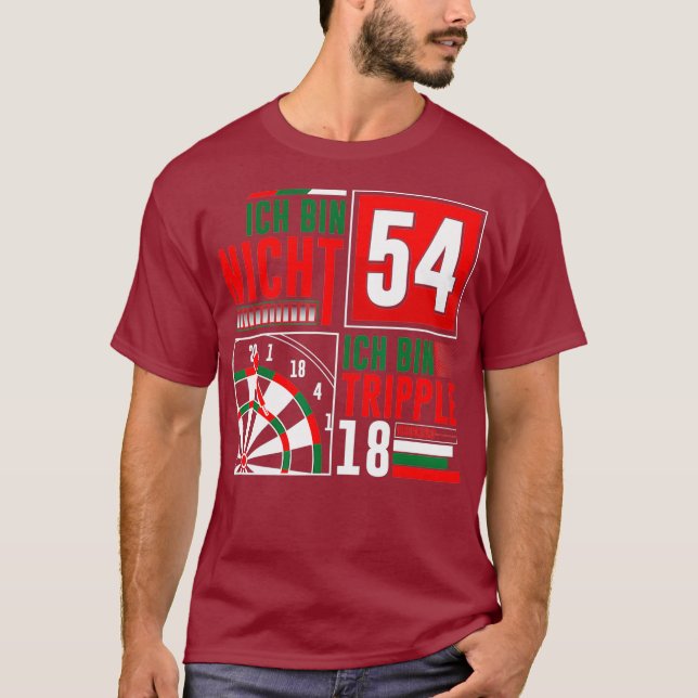 54:e födelsedag Darts Funny som säger Darts Ord T Shirt (Framsida)