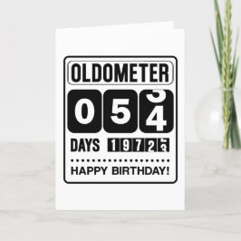54:e födelsedag: Oldometer Card Tack Kort