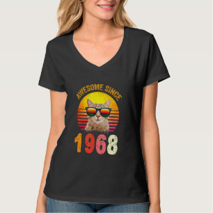 54:e födelsedag Vintage Katt Fantastisk sedan 1968 T Shirt