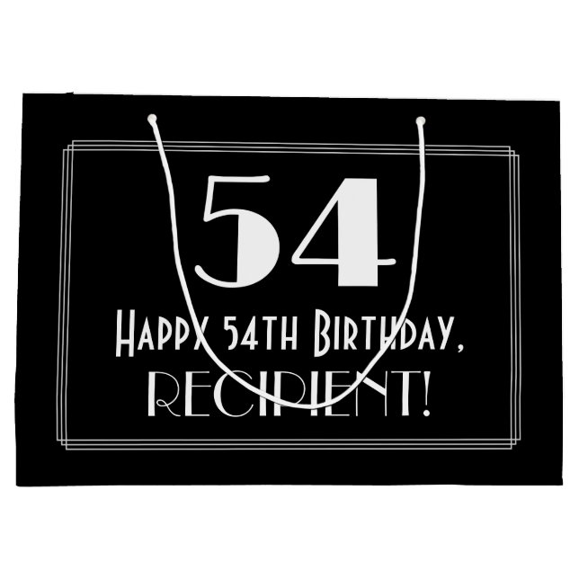 54:e födelsedagen: Art Deco Inspired Stil "54", Na (Baksidan)