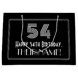 54:e födelsedagen - Art Deco Inspired Titta "54" o