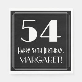 54:e födelsedagen ~ Art Deco Inspired Titta "54", Pappersservett