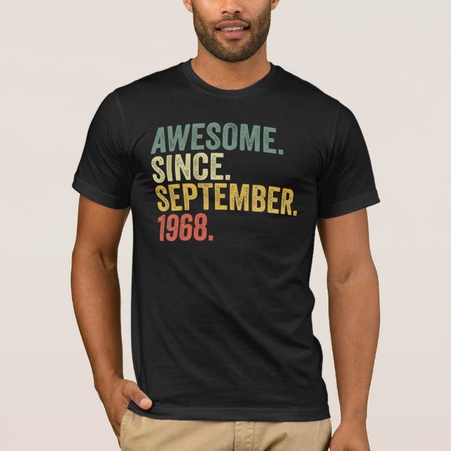 54:e födelsedagen Fantastisk sedan september 1968  T Shirt (Framsida)