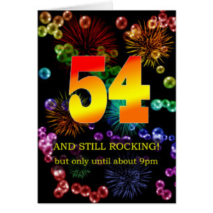 54:e födelsedagen fortfarande i raketläge hälsningskort