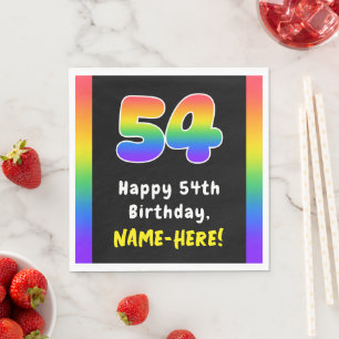 54:e födelsedagen: Rainbow Spectrum nr 54, Anpassa Pappersservett
