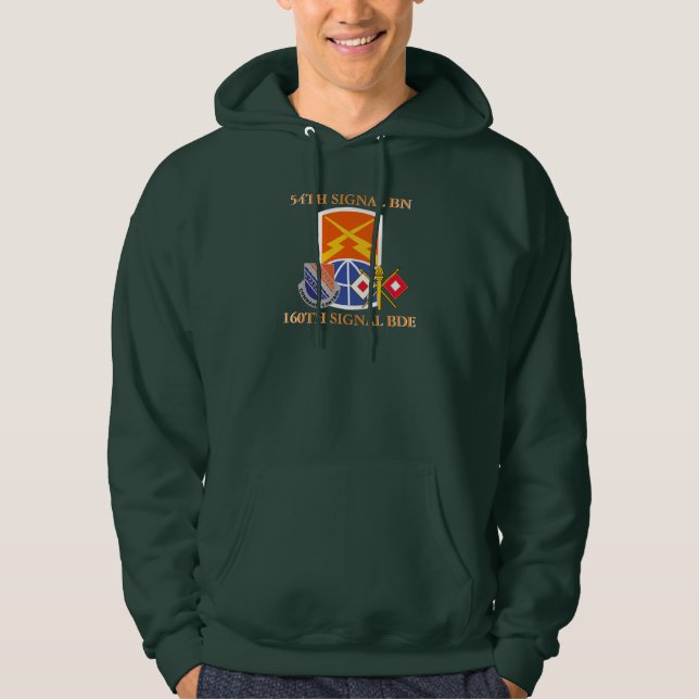 54:E SIGNALBATTALION 160:E SIGNALBRIGADE HOODIE (Framsida)