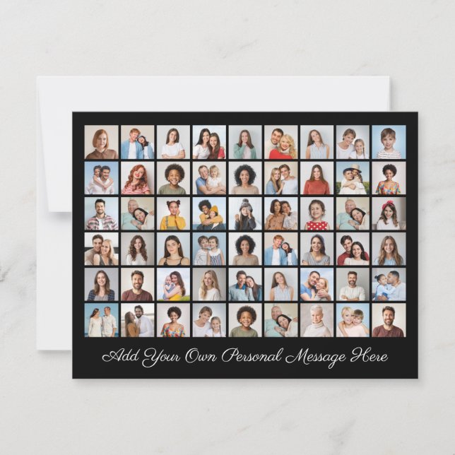 54 Fotokollage Lägg till din egen hälsning  Julkort (Framsida)