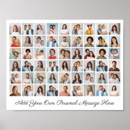 54 Fotokollage Lägg till din egen hälsning Poster
