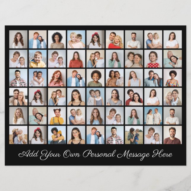 54 Fotokollage lägg till ditt eget stora kort för  (Framsida)