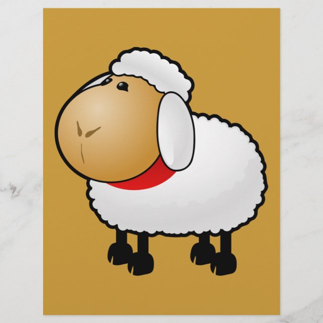54-fri Tecknad-Illustration-Sheep-Clipart-Illustra Reklamblad (Framsidan)
