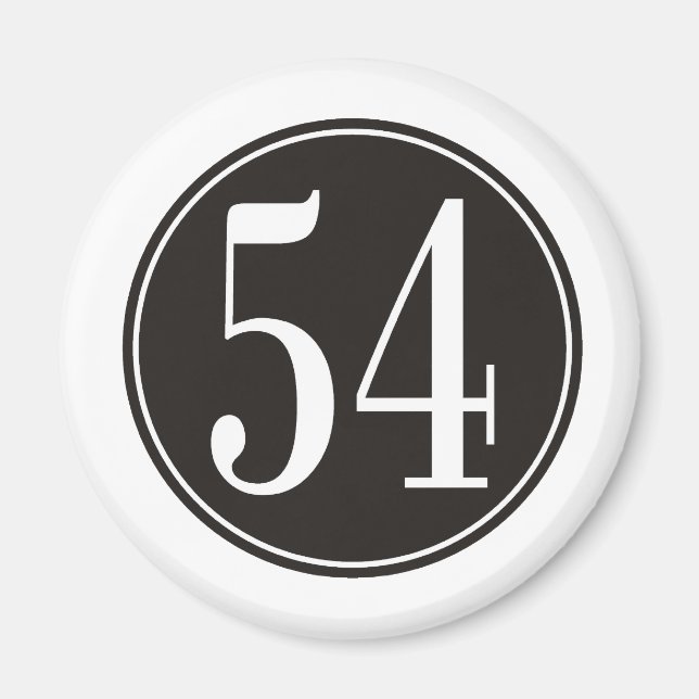#54 Svart cirkel Magnet (Framsidan)