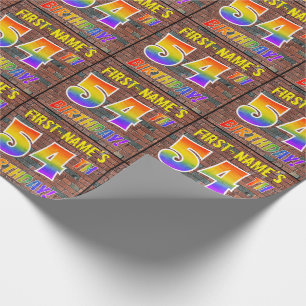 54TH FÖDELSEDAG för grafittiregnbågeLook! & Presentpapper
