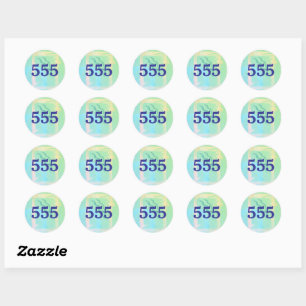 555 Bekräftelse av transformering med gel Runt Klistermärke