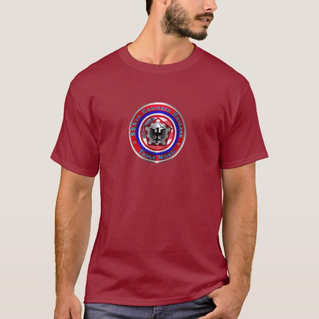 555:e ingenjörsbrigaden “Triple Nickel” T Shirt (Framsida)