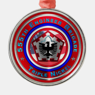 555TH PIONJÄRBRIGAD JULGRANSPRYDNAD METALL