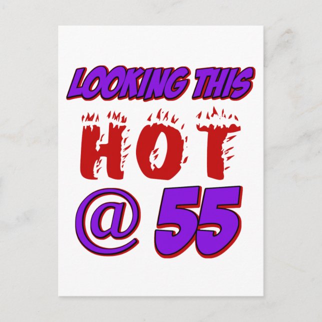 55 år gamla födelsedagsformgivningar vykort (Framsida)